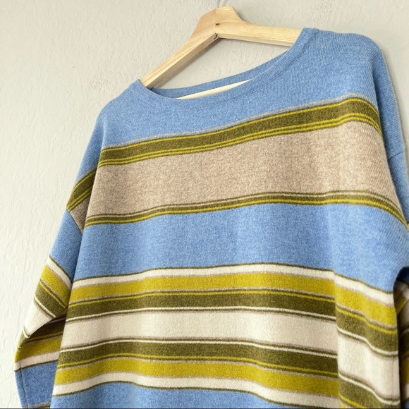 NWT Woolovers Multi Stripe Merino Wool Sweater - Picture 5 of 9